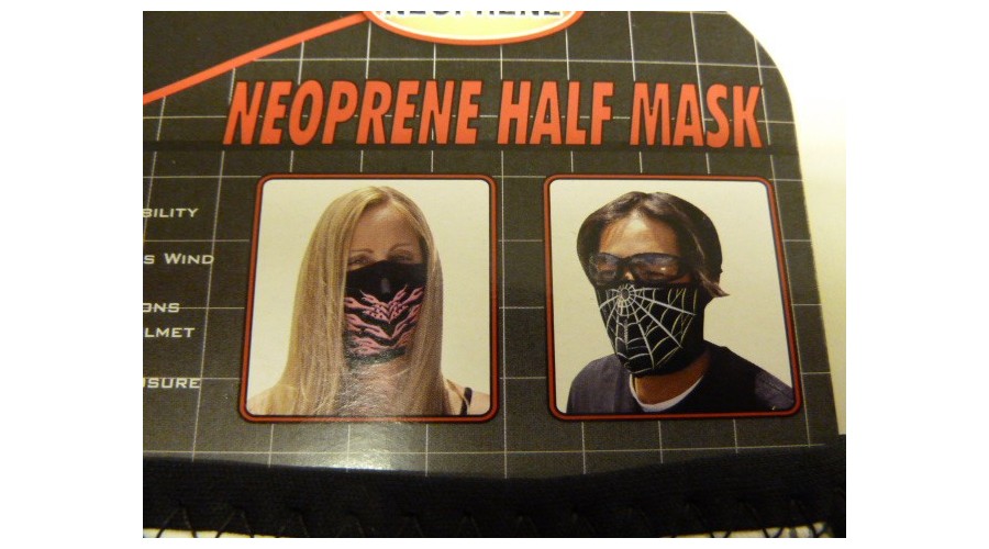 HALF MASK SKULL FACE BLACK              