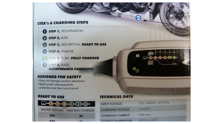 CHARGEUR MOTO CTEK 0.800                