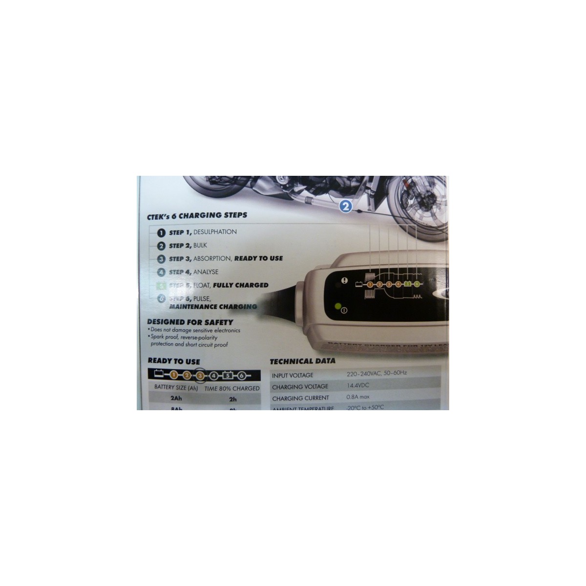 CHARGEUR MOTO CTEK 0.800                